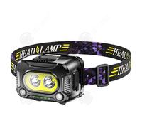 INN Lampe frontale rechargeable 6 modes d'éclairage 7 à 16 heures d'éclairage capteur d'ondes intelligent mèche haute luminosité