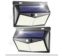 INN Lampe Solaire 2pcs solaires extérieures 468 LED lumières 2000mAh IP65 lumières imperméables extérieures avec capteur de