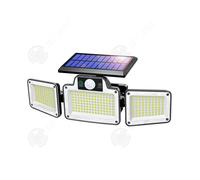 INN Lampe solaire extérieur 280 LED chips 2400mAH 3 têtes IP65 eclairage exerieur avec détecteur de mouvement applique de jardin