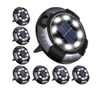 INN Lampe solaire extérieur 8 pièces lampe solaire au sol eclairage solaire encastrable sol pour chemins pelouse terrasse borne