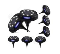 INN Lampe solaire extérieur 8 pièces lampe solaire au sol eclairage solaire encastrable sol pour chemins pelouse terrasse borne