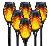 INN Lumière solaire 6 pièces 50x7,5cm lumières flamme solaire exterieure imperméable lampe torche pour décor jardin patio terrasse