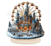 INN Maison de poupée 20x20x0,2 cm village de noel lumineux décoration de noël LED décoration table et arbre de noël maison