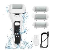 INN Manucure pédicure 1200mah 2 vitesses étanche écran LCD et lampes rapeuse pieds electrique avec 3 rouleaux de remplacement