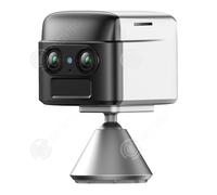 INN Mini caméra surveillance à double objectif sans fil 2k 4g wifi zoom 6x audio bidirectionnel vision nocturne avec base