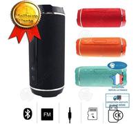 INN® Mini enceinte bluetooth Petit haut parleur sans fil avec double subwoofer Stéréo étanche rouge