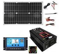 INN Panneau solaire pliable 18w 12v-220v système de panneaux solaires avec contrôleur de charge 30a et onduleur modifié