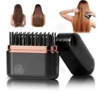INN Peigne à lisser 2000mah 25w peigne cheveux mini brosse lissante sans fil 3 niveaux de la température soins pour cheveux lisses
