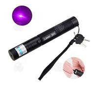 INN Pointeur laser violet longueur focale réglable 8000m portée 4000mah point uniques violet laser pointeur 405nm avec 18650