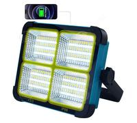 INN Projecteur LED 3000mAh projecteur LED chantier avec panneau solaire 4 mode d'éclairage idéal pour camping travail garage