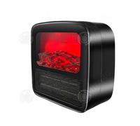 INN Radiateur soufflant 1000w 19x18x9cm flamme 3D 3 niveaux ajuster chauffage d'appoint arrêt automatique chaufferette electrique