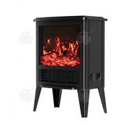 INN Radiateur soufflant 1500w 36x44x19,5cm flamme 3D réglage multiple chauffage d'appoint avec 8h minuterie chaufferette electrique