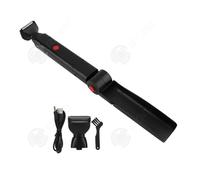 INN Rasoir de dos 32,2x14,5cm ABS back rasoir électrique rasoir homme long manche rasoir pliant télescopique noir rasoir electrique