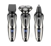INN Rasoir electrique 3 en 1 90 minutes d'utilisation applicable hommes flottante rechargeable brosse barbe nez de nettoyage visage