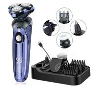 INN Rasoir électrique 4 en 1 tondeuse à barbe multifunctions rasoirs à têtes rotatives 4D utilisation de humide et sèche IPX6