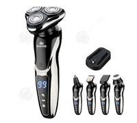 INN Rasoir électrique pour hommes multifonctionnel 5 en 1 avec socle de chargement tondeuse barbe affichage numérique rechargeable