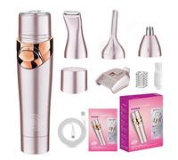 INN Rasoir facial pour femme 4 en 1 Mini tondeuse le visage les sourcils les lèvres le nez les jambes les aisselles avec
