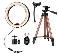 INN Ring light avec trépied 2700-6500k 3couleur 40-127cm réglable avec télécommande rotation 360 degrés lumière photo LED ring