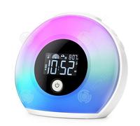 INN Simulateur d'aube 2000mah 5W Avec réglage de la luminosité à 4 niveaux et écran LCD Lampe de chevet couleur lecteur de musique