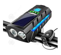 INN Sonnette de vélo 11x5cm 130 dB 3 niveaux d'éclairage Visibilité jusqu'à 200 m Batterie portable Double mode de charge Lumiere