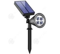 INN Spot solaire 2 pcs spots extérieurs super brillant LED spot solaire extérieur imperméable projecteur extérieur exterieur
