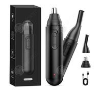 INN Tondeuse nez oreilles homme 2 en 1 500 mAh IPX7 étanche LED chargement USB lame à double tranchant pour les sourcils et le