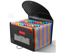 INN Trieur document 25 compartimentstrieur accordéon dossier à boucle de corde de grande capacité sac de rangement d'informations