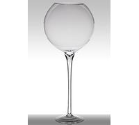 INNA-Glas Vase à Poser au Sol en Verre Lenora sur Pied, Boule - Rond, Transparent, 100cm, Ø 21cm - Ø 39,5cm - Vase sur Pied - Vase Boule