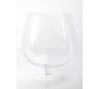 INNA-Glas Vase Boule sur Pied - Grand Verre à Brandy Liam, Transparent, 38cm, Ø 29cm
