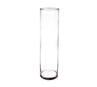 INNA-Glas Vase Cylindrique Sanya AIR en Verre - Transparent, 60cm, Ø15cm - Pour Fleurs/Haut