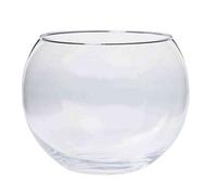innaGLAS Bougeoir Diana, Boule/Rond, Transparent, 17,5cm, Ø15cm/Ø19cm - Vase Boule/Porte-Bougie