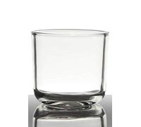 innaGLAS Bougeoir Nick, Cylindre/Rond, Transparent, 13cm, Ø14cm - Photophore/Porte-Bougie
