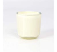 innaGLAS Bougeoir - Photophore en Verre Nick, crème, 8cm, Ø 8cm - Photophore Rond - Verre à Bougie