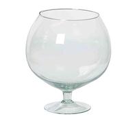 innaGLAS Bougeoir Roger sur Pied, Boule/Rond, Transparent, 22,5 cm, Ø 13,5cm/20cm - Vase Transparent/Porte-Bougie