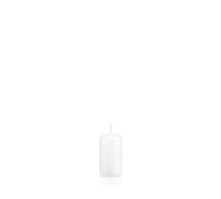 innaGLAS Bougie cylindrique Maeva, Blanc, 10cm, Ø5cm, 23h - Made in Germany - Bougie Votive