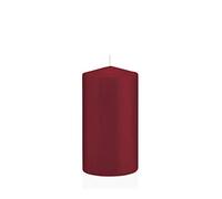 innaGLAS Bougie cylindrique Maeva, Bordeaux, 15cm, Ø8cm, 69h - Made in Germany - Bougie Votive