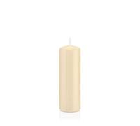 innaGLAS Bougie cylindrique Maeva, crème, 15cm, Ø5cm, 37h - Made in Germany - Bougie Votive