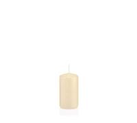innaGLAS Bougie cylindrique Maeva, crème, 8cm, Ø4cm, 12h - Made in Germany - Bougie Votive