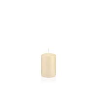 innaGLAS Bougie cylindrique Maeva, crème, 8cm, Ø5cm, 18h - Made in Germany - Bougie Votive