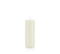innaGLAS Bougie cylindrique Maeva, Ivoire, 15cm, Ø5cm, 37h - Made in Germany - Bougie Votive
