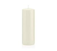 innaGLAS Bougie cylindrique Maeva, Ivoire, 20cm, Ø7cm, 103h - Made in Germany - Bougie Votive