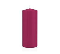 innaGLAS Bougie cylindrique Maeva, Magenta, 20cm, Ø8cm, 119h
