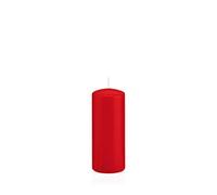 innaGLAS Bougie cylindrique Maeva, Rouge, 12cm, Ø5cm, 28h - Made in Germany - Bougie Votive