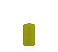 innaGLAS Bougie cylindrique Maeva, Verte, 12cm, Ø6cm, 40h | Made in Germany - Bougie Votive