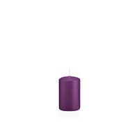 innaGLAS Bougie cylindrique Maeva, Violet, 8cm, Ø5cm, 18h - Made in Germany - Bougie Votive