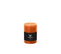 innaGLAS Bougie en Cire Aurora, Orange, 10cm, Ø6,8cm, 42h - Made in Germany - Bougie Pilier