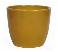 innaGLAS Grand Cache-Pot, Jaune Ocre, 27cm, Ø32cm | céramique - Pot Fleurs/Pot céramique