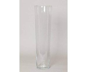 InnaGLAS INNA-Glas Vase à Poser au Sol KAIA - Entonnoir Rond, 70cm, Ø 17cm | Transparent - Haut Vase à Fleurs