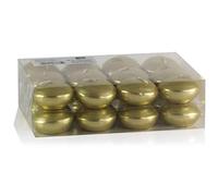 innaGLAS Lot de 24 Bougies flottantes Ornella, Or, Ø4,5cm, 4h - Bougies Chauffe-Plat