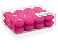 innaGLAS Lot de 24 Bougies flottantes Ornella, Rose Fuchsia, Ø4,5cm, 4h - Bougies Chauffe-Plat
